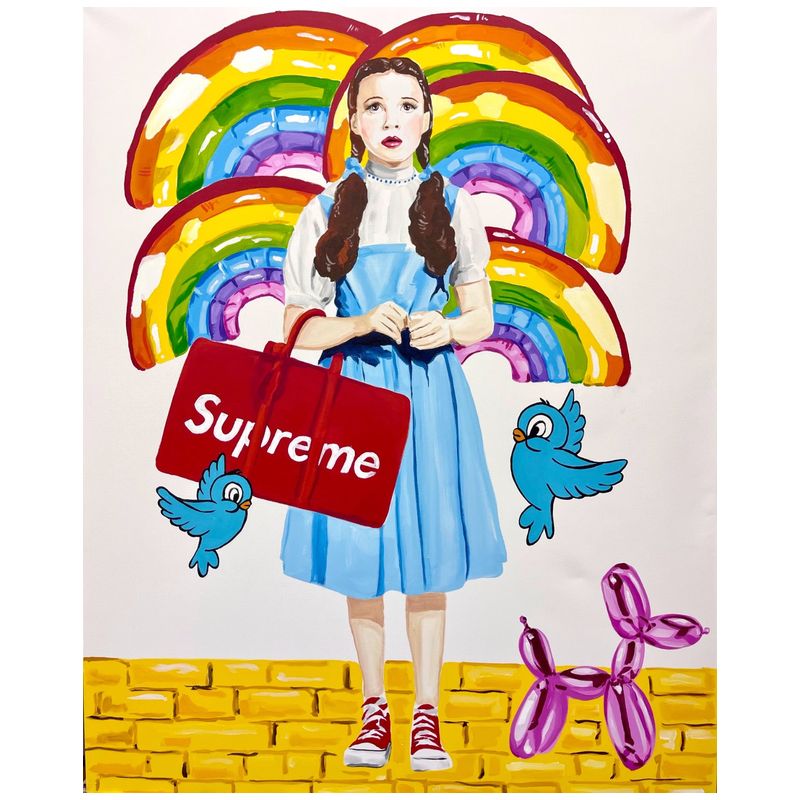 Картина Dorothy with Supreme Bag and Blue Birds Мульти Картина Dorothy with Supreme Bag and Blue Birds Мульти в Грозном | Loft Concept