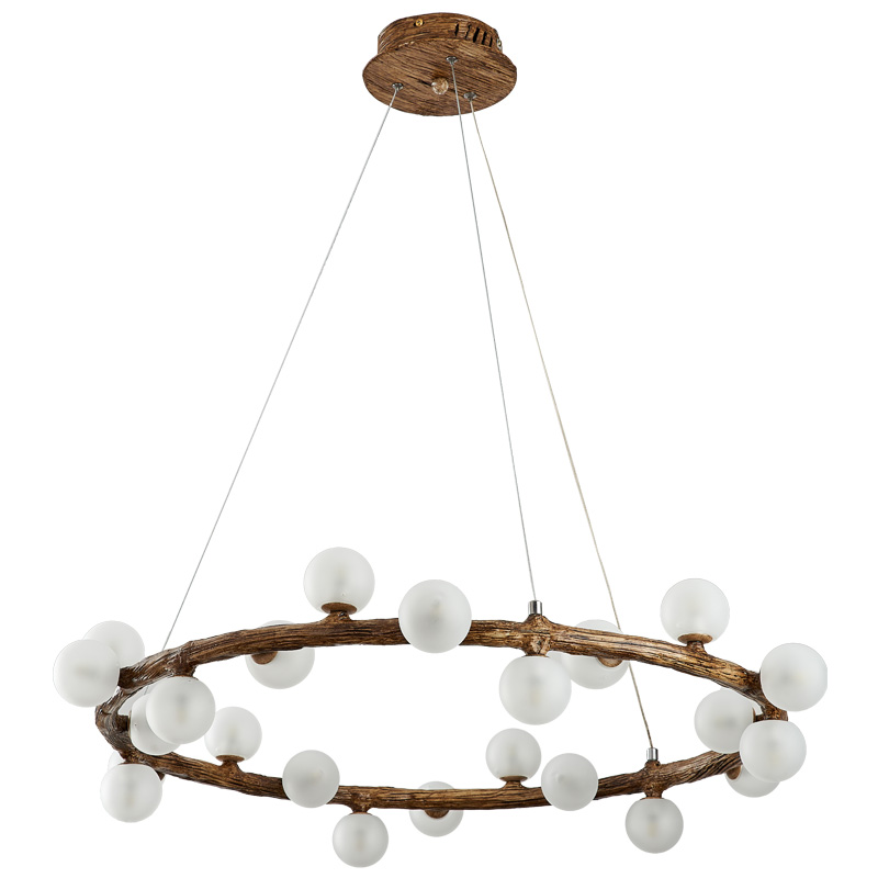 Люстра Circular Branch Chandelier Коричневый Белый Люстра Circular Branch Chandelier Коричневый Белый в Грозном | Loft Concept