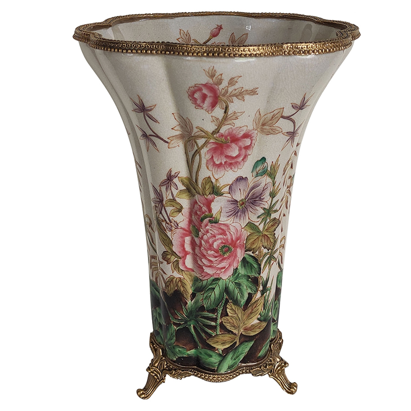 Ваза Flower Garden Vase Бронза Мульти Белый Ваза Flower Garden Vase Бронза Мульти Белый в Грозном | Loft Concept