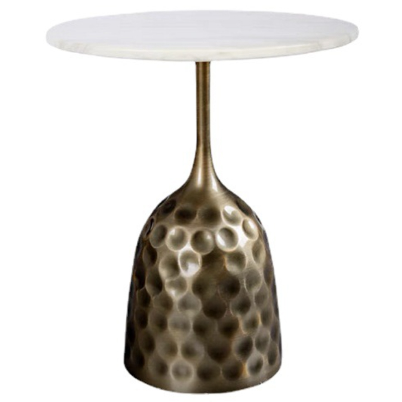 Приставной стол Cluster Surface Bronze White Stone Side Table Античная Бронза Белый Приставной стол Cluster Surface Bronze White Stone Side Table Античная Бронза Белый в Грозном | Loft Concept