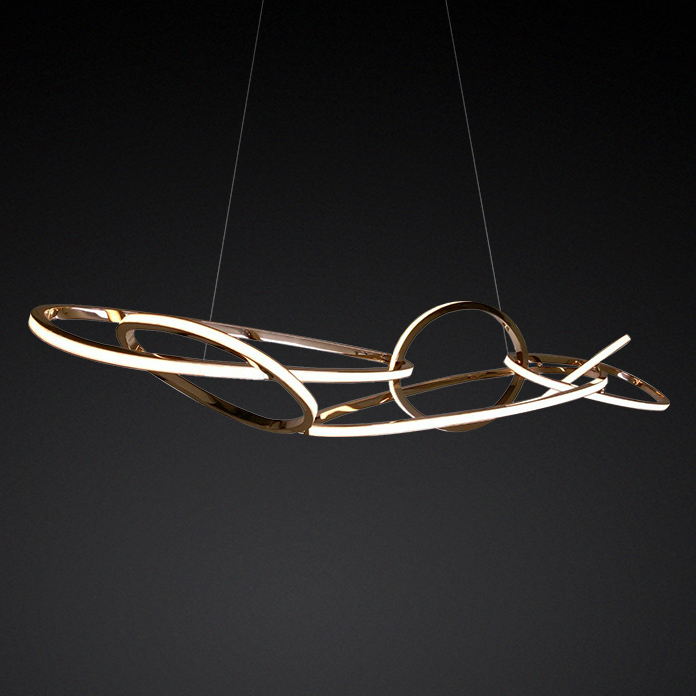 Unfolded Hanging Light Sculpture by Niamh Barry Глянцевое золото Unfolded Hanging Light Sculpture by Niamh Barry Глянцевое золото в Грозном | Loft Concept