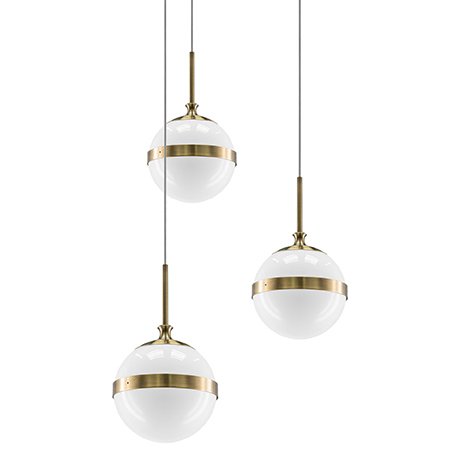 Подвесной светильник Peggy Single Pendant Light 3 Gold Белый Бронза Подвесной светильник Peggy Single Pendant Light 3 Gold Белый Бронза в Грозном | Loft Concept