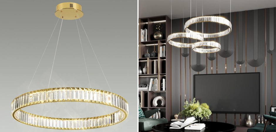 Люстра Хрустальная Ring Horizontal 1 кольцо Люстра Хрустальная Ring Horizontal 1 кольцо - Loft-Concept в Грозном