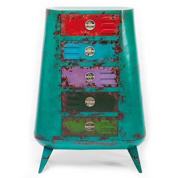 Комод металлический с цветными ящиками Retro Futurismo chest V Мульти Комод металлический с цветными ящиками Retro Futurismo chest V Мульти в Грозном | Loft Concept
