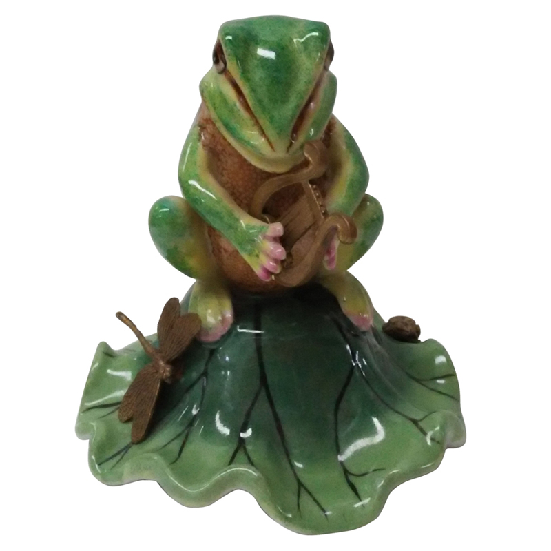 Статуэтка Frog Lyrist Зеленый Золотой Статуэтка Frog Lyrist Зеленый Золотой в Грозном | Loft Concept