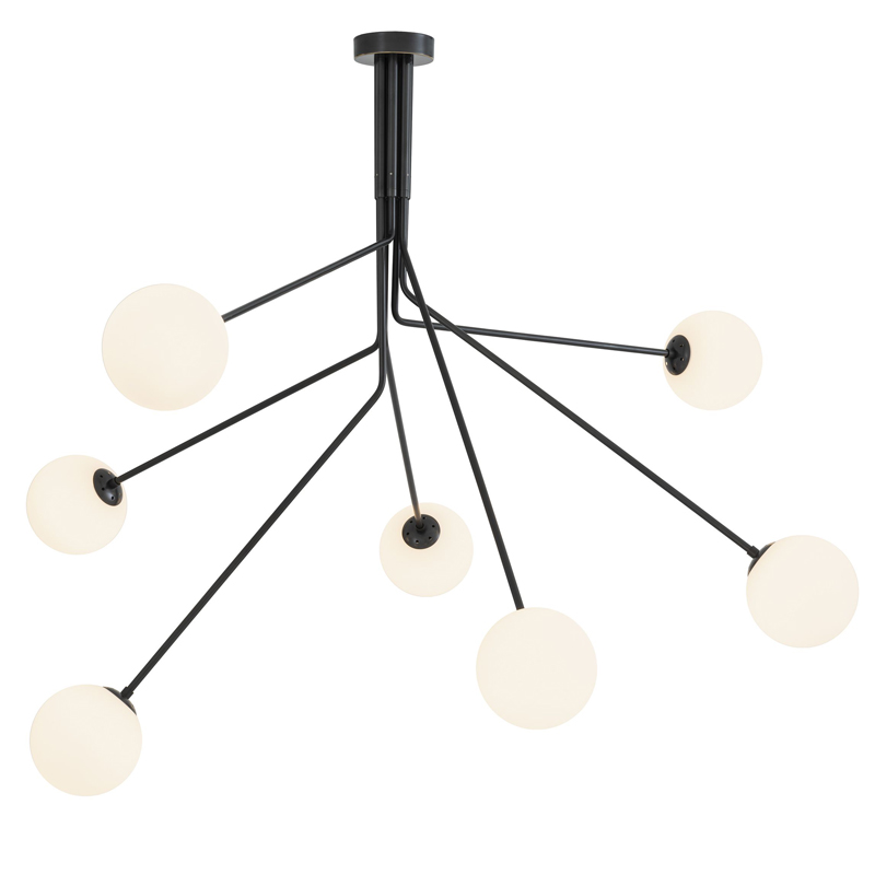 Люстра Eichholtz Chandelier Topaz Bronze Темная бронза Белое матовое стекло Люстра Eichholtz Chandelier Topaz Bronze Темная бронза Белое матовое стекло в Грозном | Loft Concept