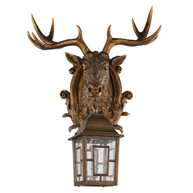 Коричневый уличный светильник с головой лося ANIMAL LANTERN Коричневый Прозрачный Коричневый уличный светильник с головой лося ANIMAL LANTERN Коричневый Прозрачный в Грозном | Loft Concept