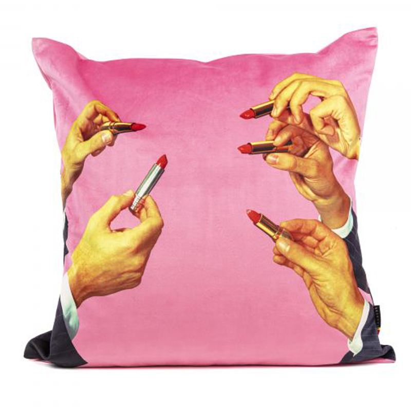 Подушка Seletti Cushion Pink Lipstick Розовый Мульти Подушка Seletti Cushion Pink Lipstick Розовый Мульти в Грозном | Loft Concept