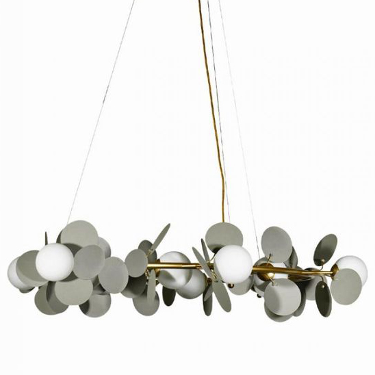 Люстра MATISSE Chandelier circle Gray диаметр 105 Серый Золотой Белый Люстра MATISSE Chandelier circle Gray диаметр 105 Серый Золотой Белый в Грозном | Loft Concept