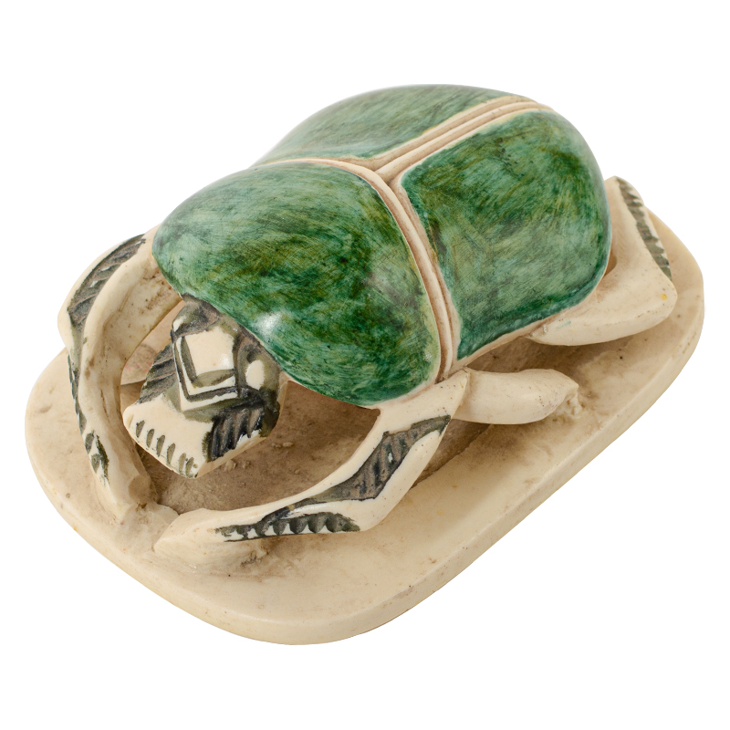 Статуэтка Скарабей Scarab Beetle beige and green Бежевый Зеленый Статуэтка Скарабей Scarab Beetle beige and green Бежевый Зеленый в Грозном | Loft Concept
