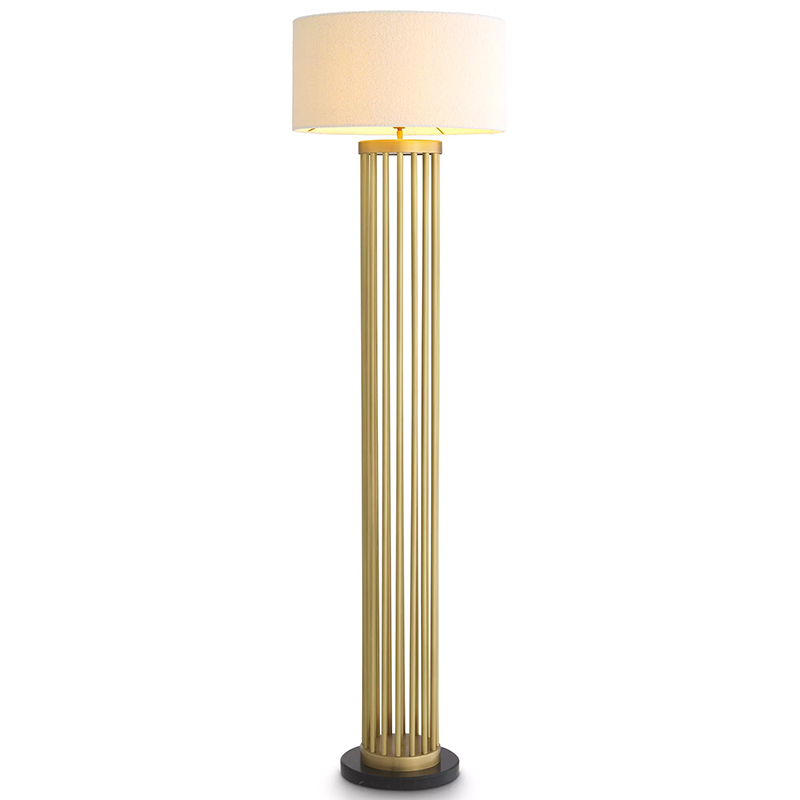 Торшер Eichholtz Floor Lamp Condo Brass Латунь Белый Торшер Eichholtz Floor Lamp Condo Brass Латунь Белый в Грозном | Loft Concept