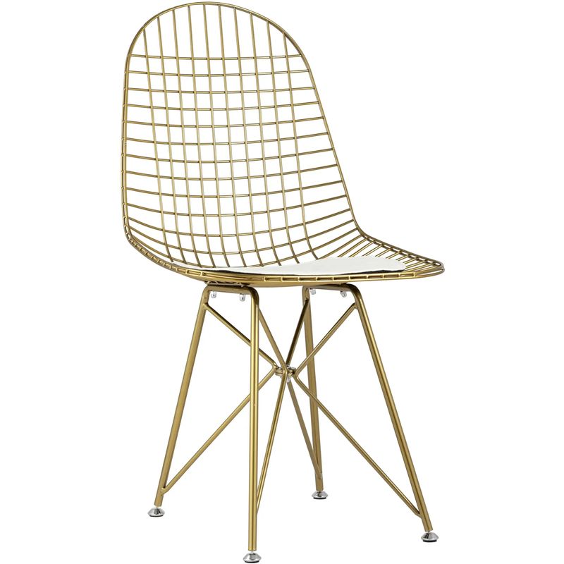 Стул Bertoia S Chair Золотой Металл Золотой Белый Стул Bertoia S Chair Золотой Металл Золотой Белый в Грозном | Loft Concept