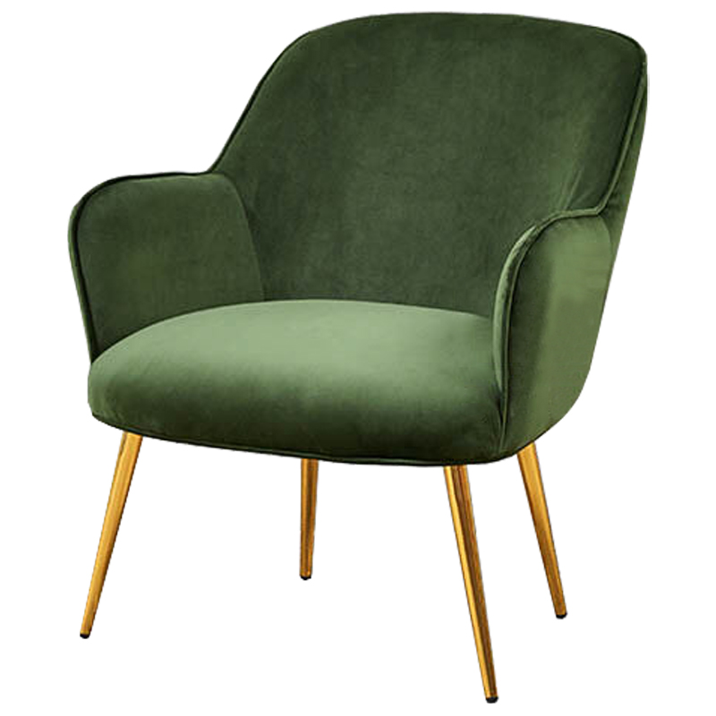 Кресло Waldeck Chair Green Зеленый Глянцевое золото Кресло Waldeck Chair Green Зеленый Глянцевое золото в Грозном | Loft Concept
