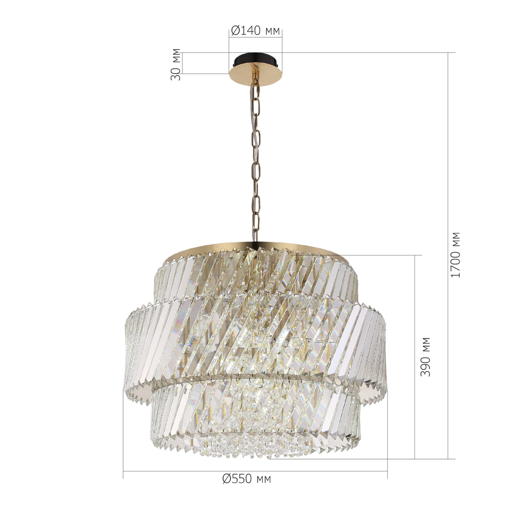 Люстра круглая в классическом обрамлении Light Connoisseurs Beauty в Грозном