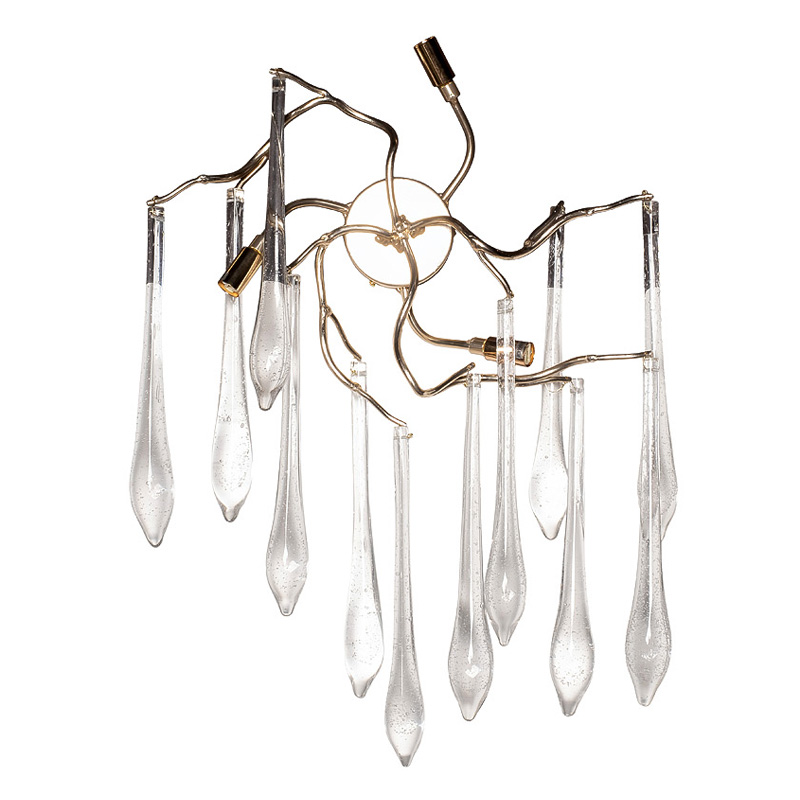 Бра Droplet Branches Champagne Wall Lamp Золотой Шампань в Грозном | Loft Concept 