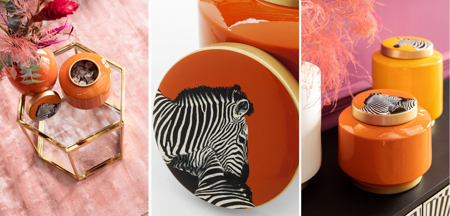 Ваза с крышкой Orange Zebra - фото