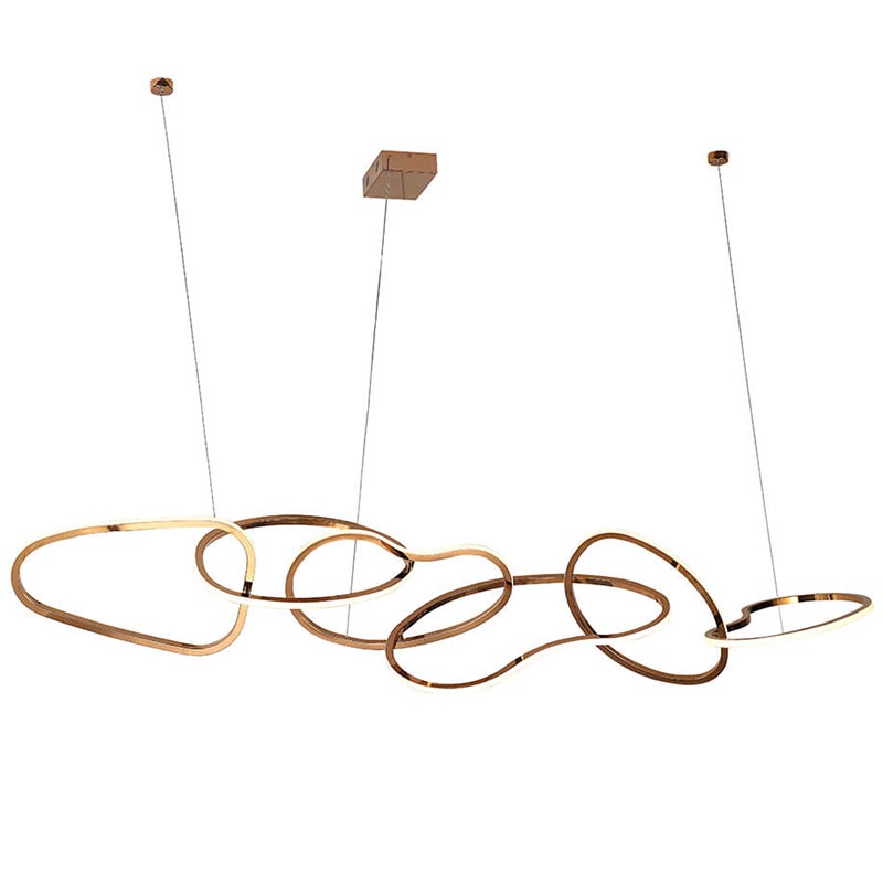 Люстра Wavy Ring Connection Gold Золотой Розовое золото Люстра Wavy Ring Connection Gold Золотой Розовое золото в Грозном | Loft Concept