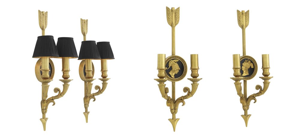 Комплект из 2-х бра Eichholtz Wall Lamp Tiberius Комплект из 2-х бра Eichholtz Wall Lamp Tiberius - Loft-Concept в Грозном