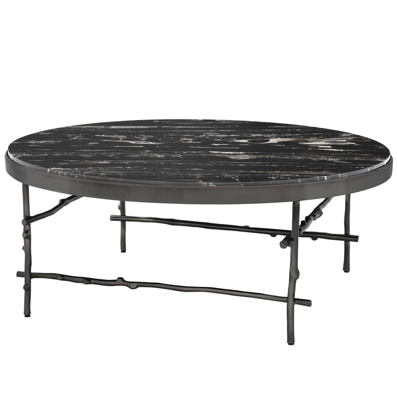 Кофейный стол Eichholtz Coffee Table Tomasso round Черный Мрамор Nero Темная бронза Кофейный стол Eichholtz Coffee Table Tomasso round Черный Мрамор Nero Темная бронза в Грозном | Loft Concept
