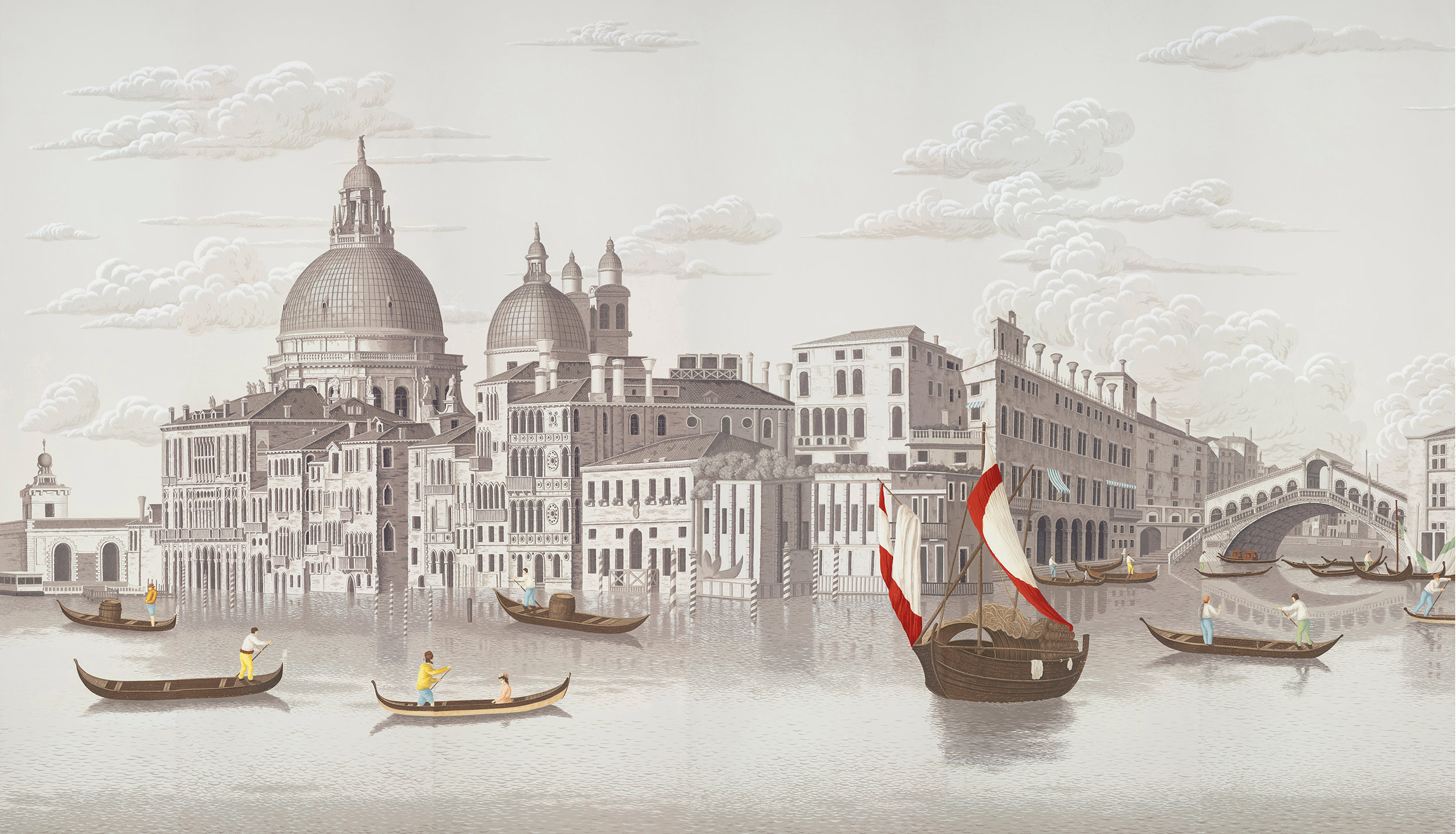 Обои ручная роспись Scenes of Venice Rialto on scenic paper Обои ручная роспись Scenes of Venice Rialto on scenic paper - постер Loft-Concept в Грозном
