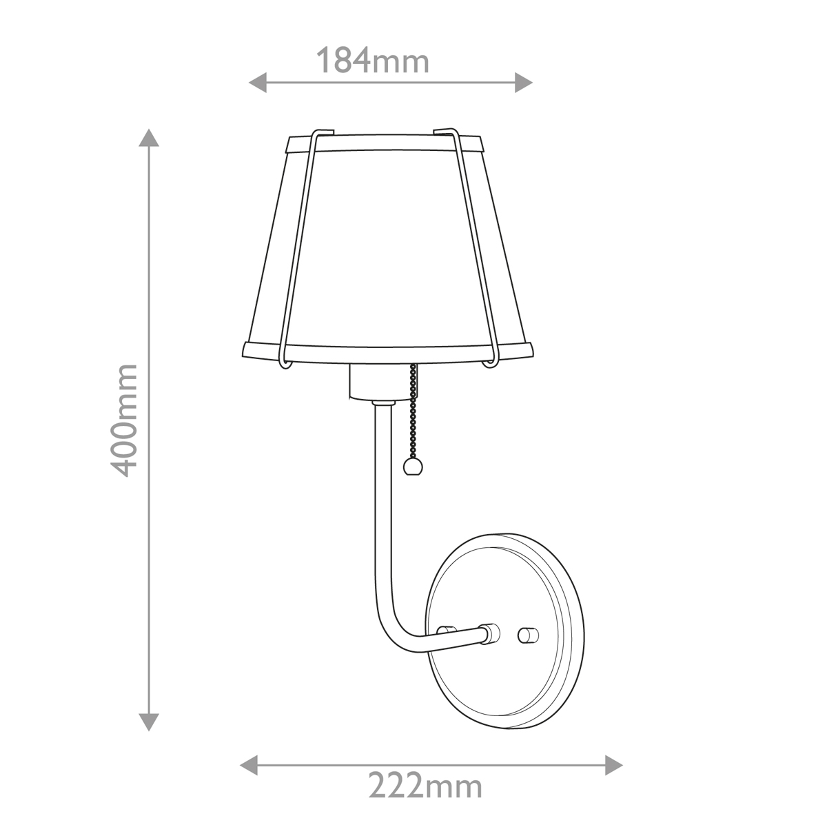 Бра с конусным плафоном и латунной фурнитурой с цепочкой для включения Hinkley в Грозном