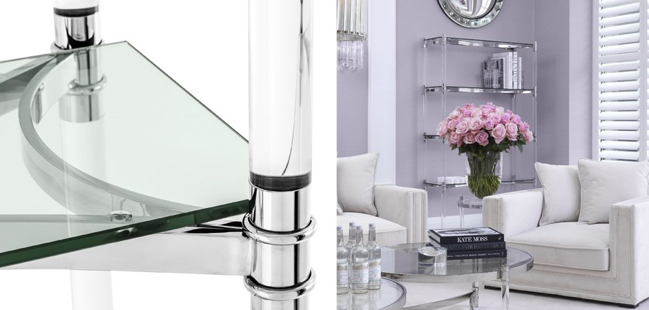 Стеллаж Eichholtz Cabinet Trento Stainless Steel Стеллаж Eichholtz Cabinet Trento Stainless Steel - Loft-Concept в Грозном