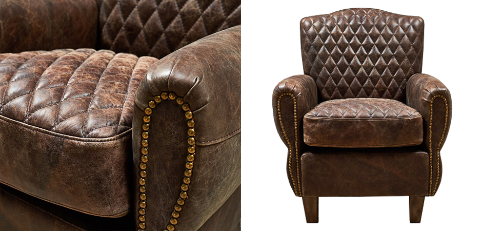 Кресло Jody Armchair Brown Leather Кресло Jody Armchair Brown Leather - Loft-Concept в Грозном
