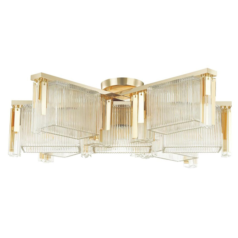 Люстра Madelen Gold Chandelier 7 Глянцевое золото Прозрачный (Transparent) Люстра Madelen Gold Chandelier 7 Глянцевое золото Прозрачный (Transparent) в Грозном | Loft Concept