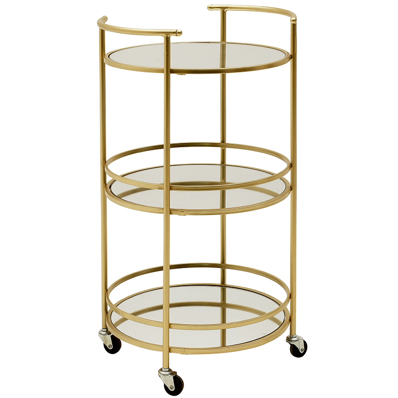 Круглый стол для сервировки Isma Serving Table Золотой Прозрачное Стекло Круглый стол для сервировки Isma Serving Table Золотой Прозрачное Стекло в Грозном | Loft Concept