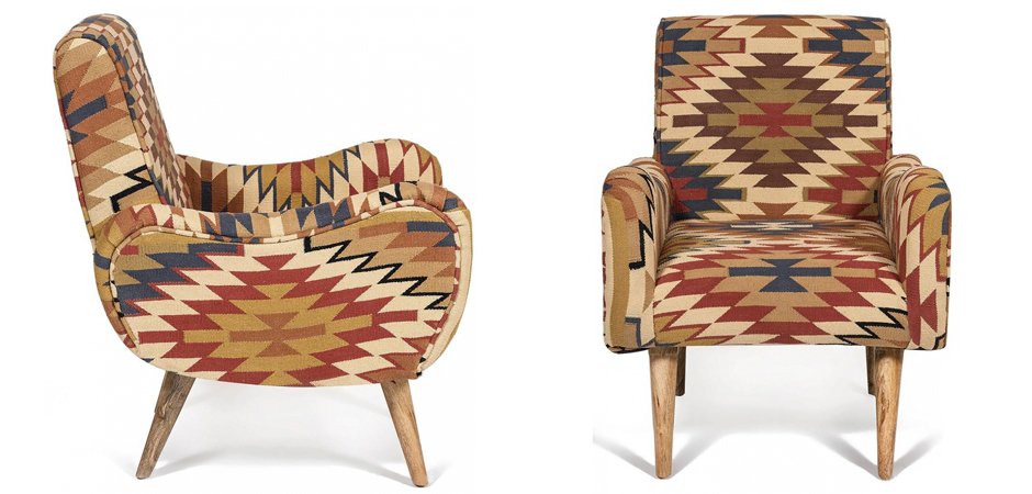 Кресло KELIM Pattern Brown Chair I Кресло KELIM Pattern Brown Chair I - Loft-Concept в Грозном