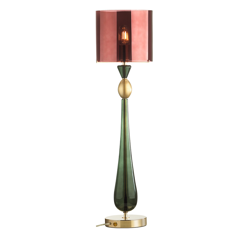 Настольная лампа Roser Burgundy Green Table Lamp Бургундский красный Золотой Зеленый Настольная лампа Roser Burgundy Green Table Lamp Бургундский красный Золотой Зеленый в Грозном | Loft Concept