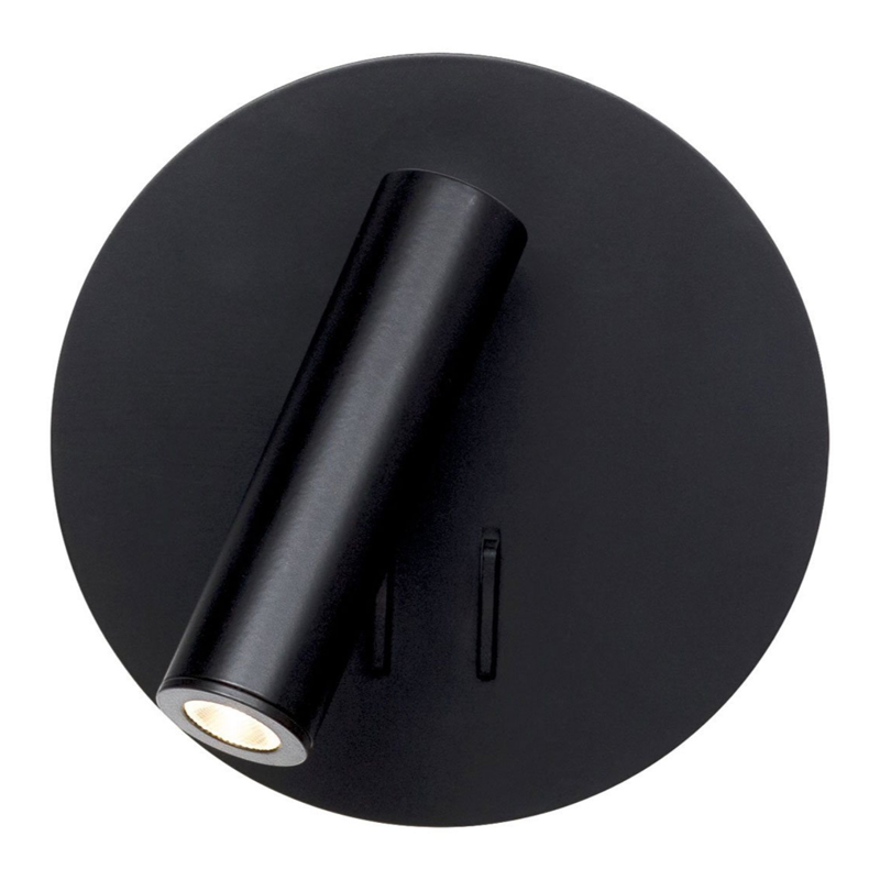 Настенный спот Black Circle Spot Wall Lamp Черный в Грозном | Loft Concept 