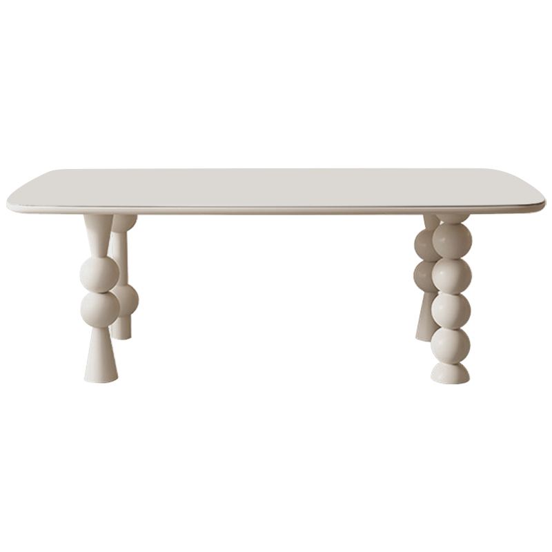 Обеденный стол Raphael Unique Shaped Dining Table Молочный Обеденный стол Raphael Unique Shaped Dining Table Молочный в Грозном | Loft Concept