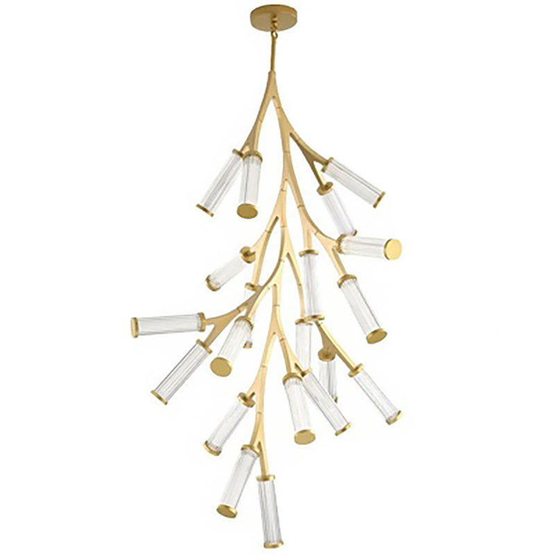 Люстра Cylinder Branches Chandelier Gold Vertical 20 Золотой Прозрачный Люстра Cylinder Branches Chandelier Gold Vertical 20 Золотой Прозрачный в Грозном | Loft Concept