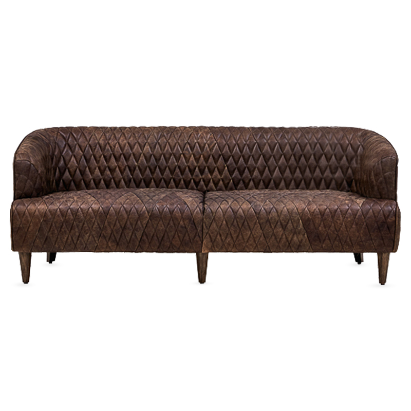 Диван Rhombuses Upholstery Triple Sofa Коричневый Диван Rhombuses Upholstery Triple Sofa Коричневый в Грозном | Loft Concept
