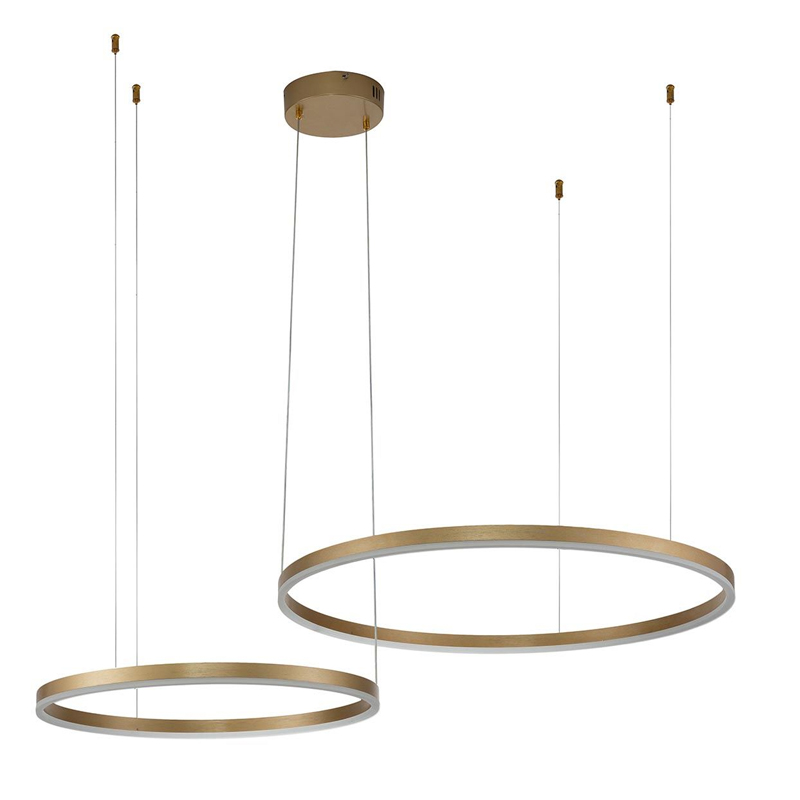Подвесной светильник Neo Circles Double Gold Золотой Подвесной светильник Neo Circles Double Gold Золотой в Грозном | Loft Concept