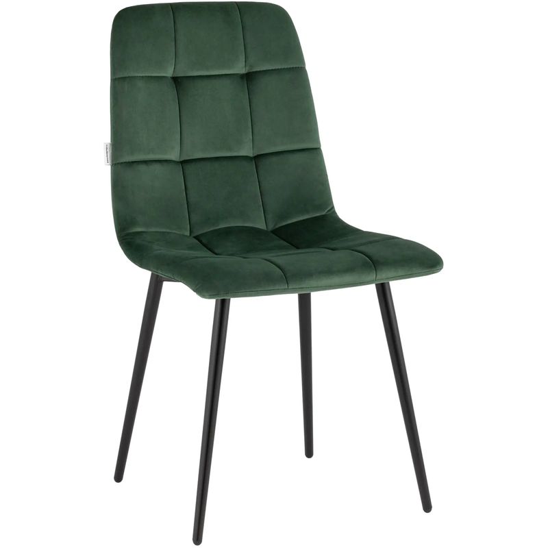Стул NANCY Chair Зеленый Велюр Зеленый Черный Стул NANCY Chair Зеленый Велюр Зеленый Черный в Грозном | Loft Concept
