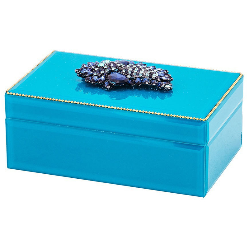 Шкатулка Talia Box turquoise Бирюзовый Синий Шкатулка Talia Box turquoise Бирюзовый Синий в Грозном | Loft Concept