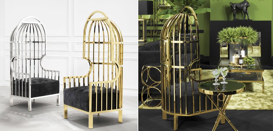 Кресло Eichholtz Chair Bora Bora Gold Кресло Eichholtz Chair Bora Bora Gold - Loft-Concept в Грозном