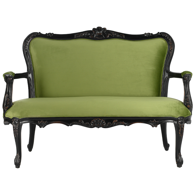 Диван French Provence Sofa Adrien Зеленый смок Черный Коричневый Диван French Provence Sofa Adrien Зеленый смок Черный Коричневый в Грозном | Loft Concept