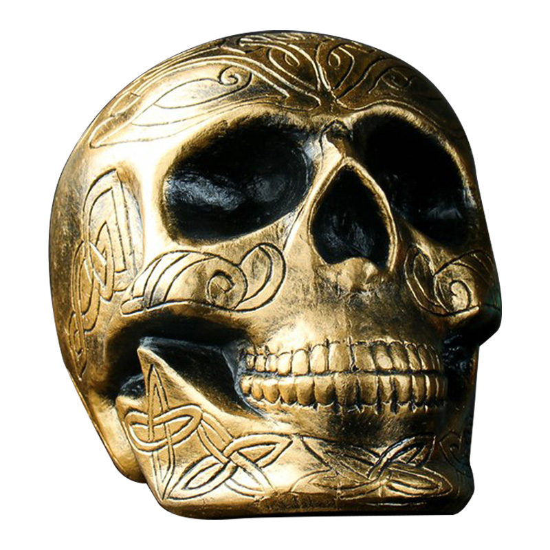 Статуэтка Golden Skull with Pattern Золотой Статуэтка Golden Skull with Pattern Золотой в Грозном | Loft Concept
