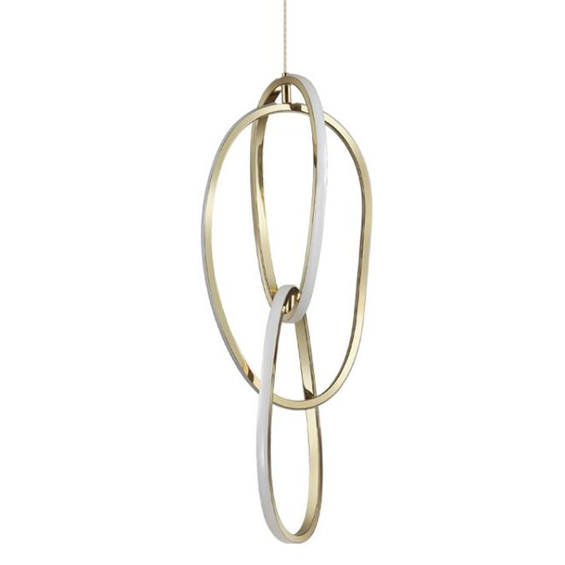 Подвесной светильник 3 Chain Link Gold 61 Глянцевое золото Подвесной светильник 3 Chain Link Gold 61 Глянцевое золото в Грозном | Loft Concept