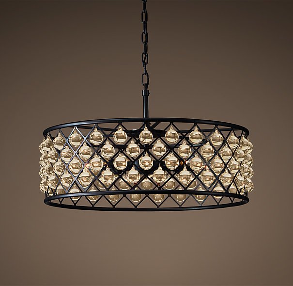Люстра RH Spencer Hoop Chandelier 60 Черный Люстра RH Spencer Hoop Chandelier 60 Черный в Грозном | Loft Concept