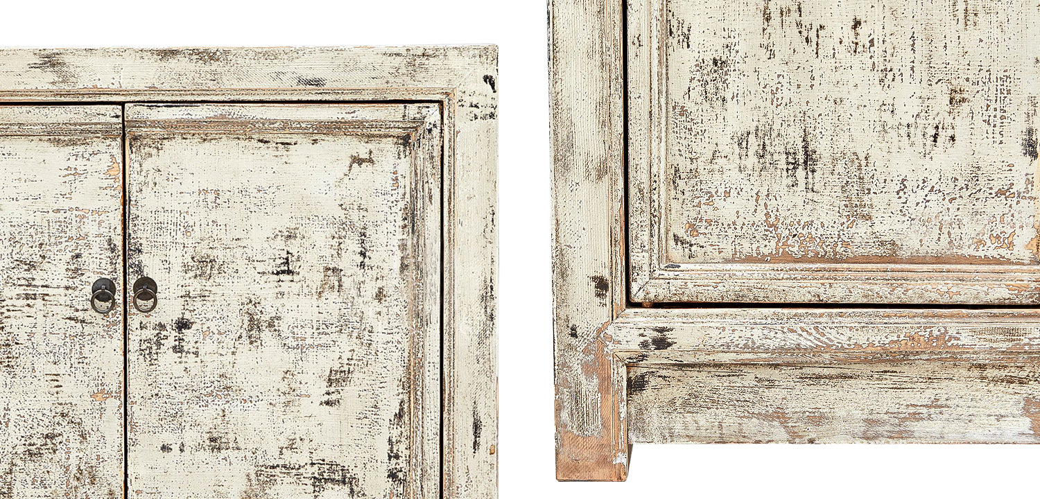 Комод в винтажном стиле с 4-мя дверцами Reynard Chest of Drawers Vintage Ivory - фото №1