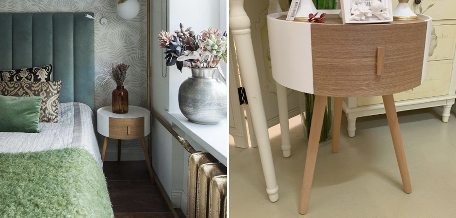 Тумбочка Stockholm White & Beige Сircle Тумбочка Stockholm White & Beige Сircle - Loft-Concept в Грозном