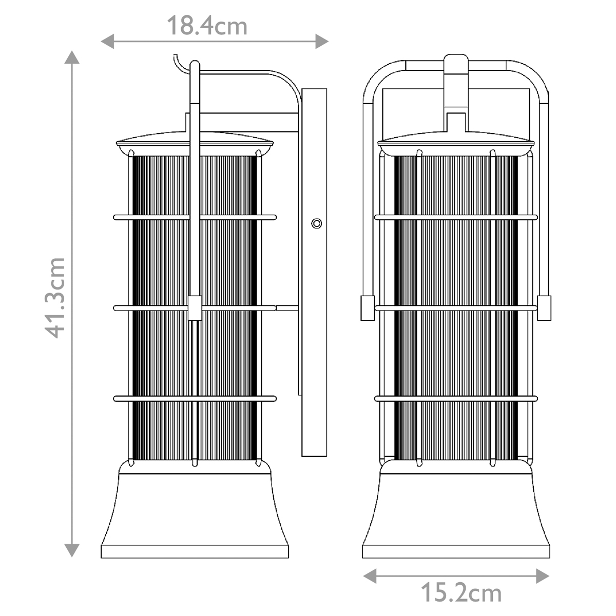 Настенный фонарь цилиндрической формы с рифленым стеклом в золотом каркасе на черном прямоугольном основании Eurofase в Грозном