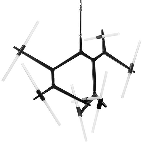 Люстра Агнес Chandelier Black 14 Белый Черный Люстра Агнес Chandelier Black 14 Белый Черный в Грозном | Loft Concept