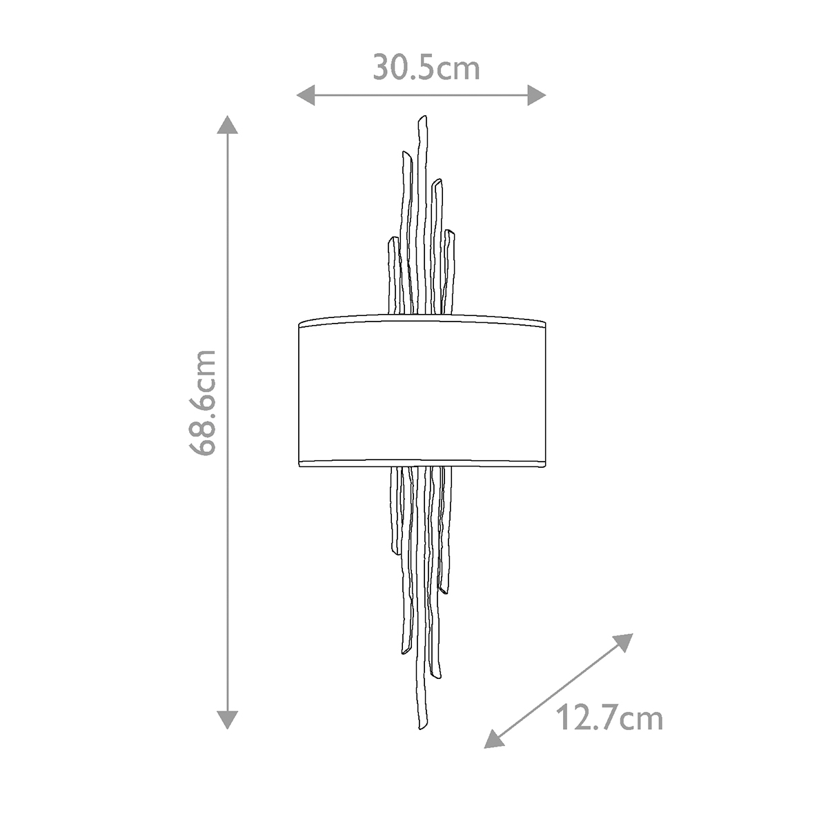Бра с белым абажуром и элементами в виде натуральных веток Hinkley в Грозном