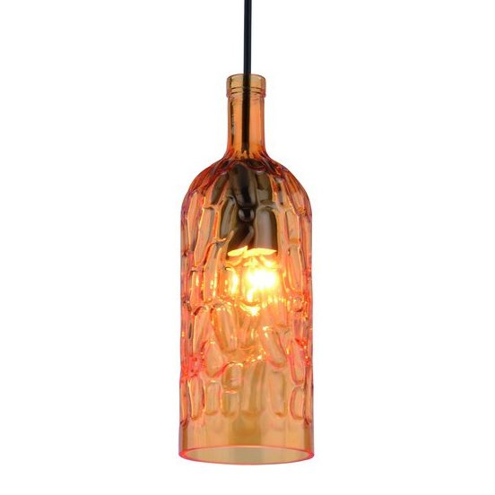 Подвесной светильник Geometry Glass Amber Bottle Pendant Янтарь (Amber) Подвесной светильник Geometry Glass Amber Bottle Pendant Янтарь (Amber) в Грозном | Loft Concept