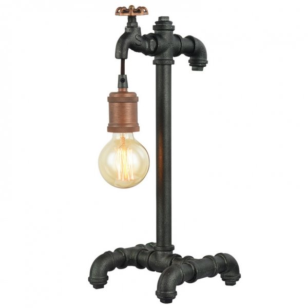 Настольная лампа Plumbing Table Черный в Грозном | Loft Concept 